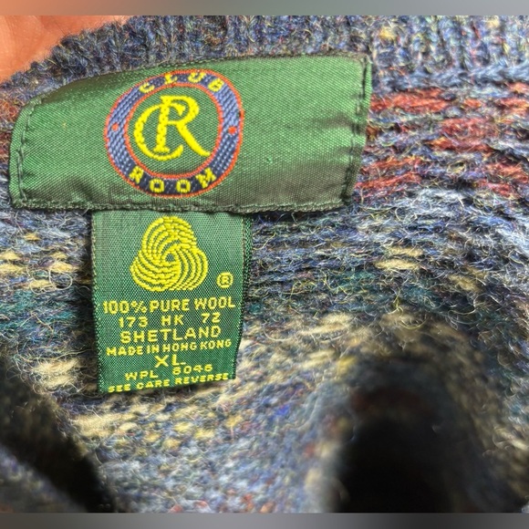 Club Room Blue Striped Crewneck Sweater - Picture 4 of 5